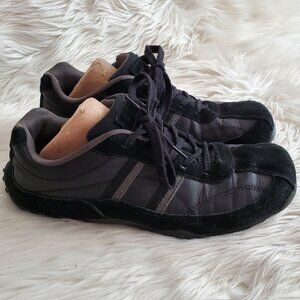 Perry Ellis America Men's Black Leather Suede Casual Lace Up Shoes Size 11